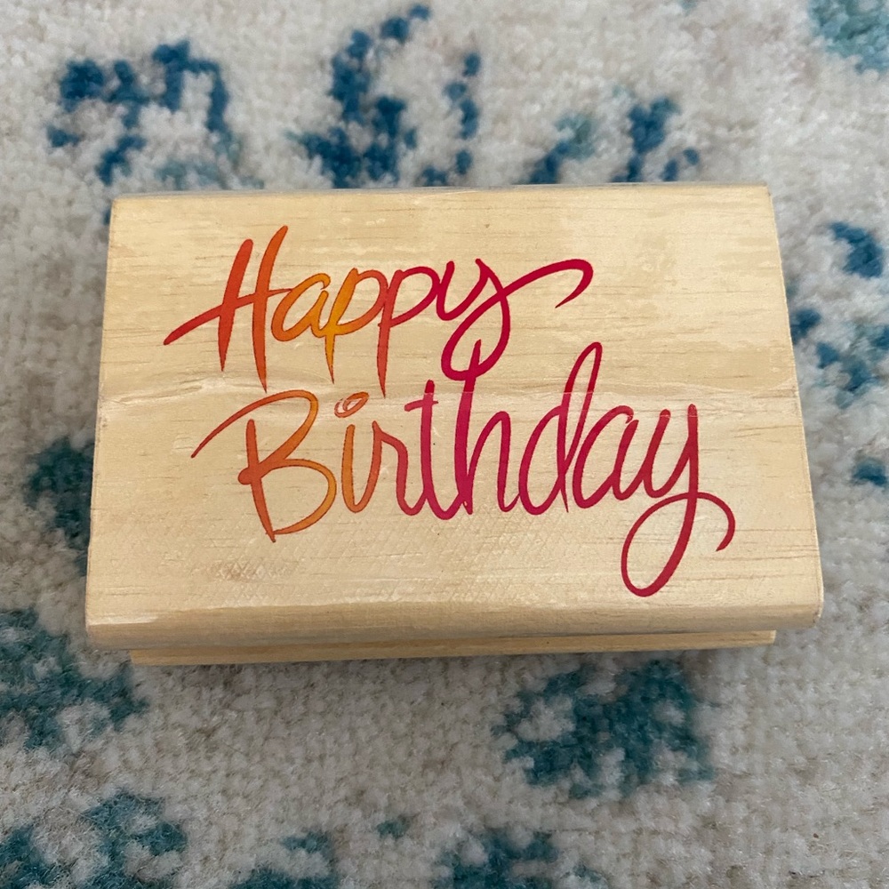 Happy birthday stamp